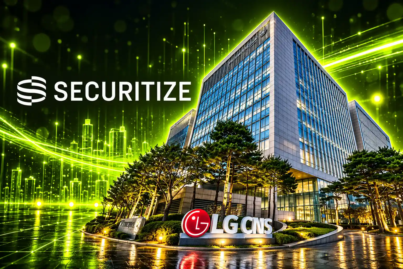 Securitize LG CNS Korea token rails MOU